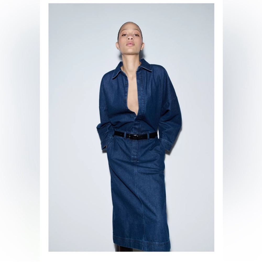 ZARA BLOGGERS FAV DENIM MIDI DRESS